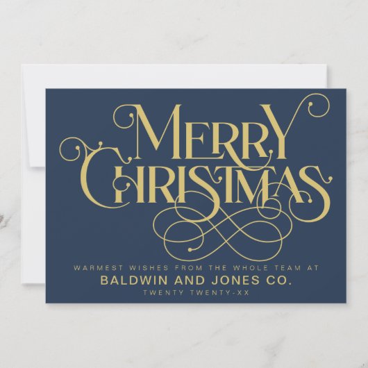 プロフェッショナル事業会社ロゴ金ゴールドネイビーブルー シーズンカード (正面)