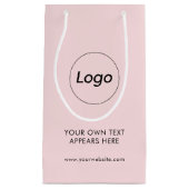 プロフェッショナル事業会社赤面ピンク スモールペーパーバッグ (正面)