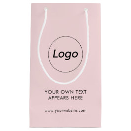 プロフェッショナル事業会社赤面ピンク スモールペーパーバッグ