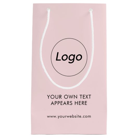 プロフェッショナル事業会社赤面ピンク スモールペーパーバッグ (正面)