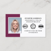 プロフェッショナル事業従業カスタム員フォトプラム 名刺 (正面)