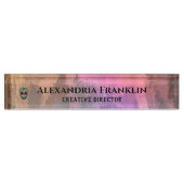 プロフェッショナル事業抽象芸術水彩画カスタム色 デスクネームプレート (正面)