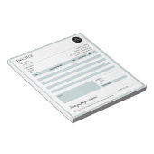 プロフェッショナル事業請求書売上入金型枠 ノートパッド (アングル)