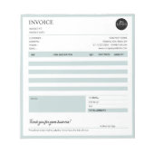 プロフェッショナル事業請求書売上入金型枠 ノートパッド (正面)