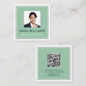 プロフェッショナル企業のの輪郭イメージ スクエア名刺 (正面/裏面)