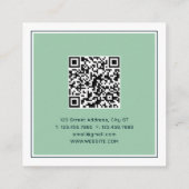 プロフェッショナル企業のの輪郭イメージ スクエア名刺 (裏面)