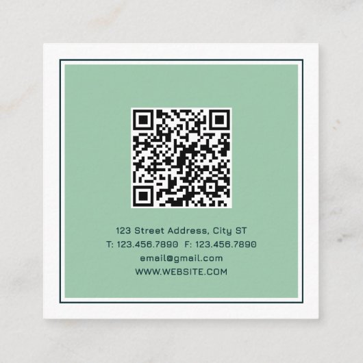 プロフェッショナル企業のの輪郭イメージ スクエア名刺 (裏面)