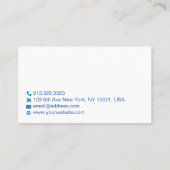 プロフェッショナル企業のシンプルエレガント 名刺 (裏面)