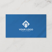 プロフェッショナル企業のブルーホワイトQRコード追加ロゴ 名刺 (裏面)