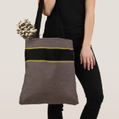 プロフェッショナル企業のレフェイクザー金ゴールドストライプ トートバッグ (クローズアップ)