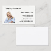 プロフェッショナル企業の写真テンプレート名刺 名刺 (正面/裏面)