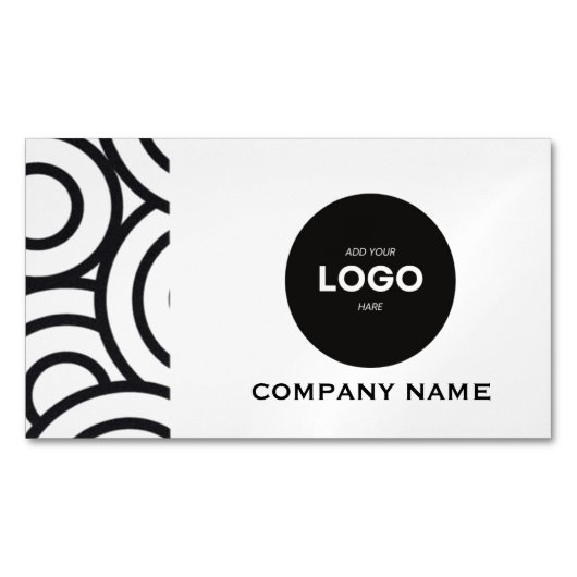 プロフェッショナル企業ロゴとQRコード マグネット名刺 (正面)