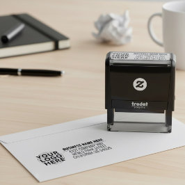 プロフェッショナル企業ロゴ、ビジネス差出人住所 セルフインキングスタンプ