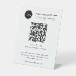 プロフェッショナル企業予約QRコード 台座サイン