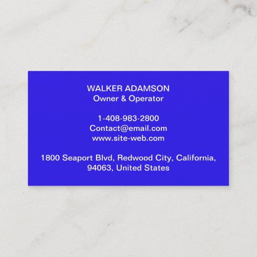 プロフェッショナル会社のロゴとスローガンモダン、HVAC 名刺 (裏面)