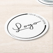 プロフェッショナル会社のロゴのプロモーション ラウンドペーパーコースター (アングル)