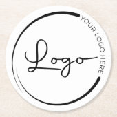 プロフェッショナル会社のロゴのプロモーション ラウンドペーパーコースター (正面)