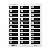 プロフェッショナル会社のロゴの白黒のアドレス ラベル (フルシート)