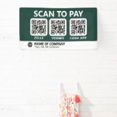 プロフェッショナル会社のロゴスキャンでQRコードを支払う 横断幕 (インサイチュ)