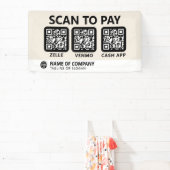 プロフェッショナル会社のロゴスキャンでQRコードを支払う 横断幕 (インサイチュ)