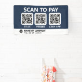 プロフェッショナル会社のロゴスキャンでQRコードを支払う 横断幕 (インサイチュ)