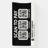 プロフェッショナル会社のロゴスキャンでQRコードを支払う 横断幕 (縦)