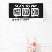 プロフェッショナル会社のロゴスキャンでQRコードを支払う 横断幕 (インサイチュ)