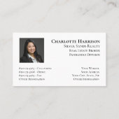 プロフェッショナル会社のロゴ写真シンプルのモダン 名刺 (裏面)