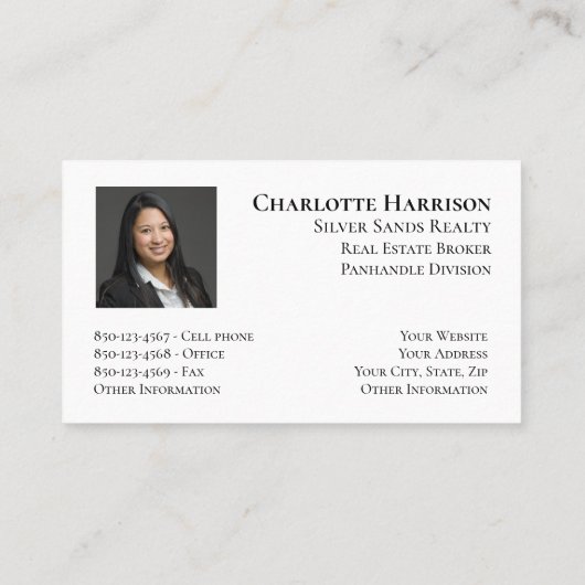 プロフェッショナル会社のロゴ写真シンプルのモダン 名刺 (裏面)