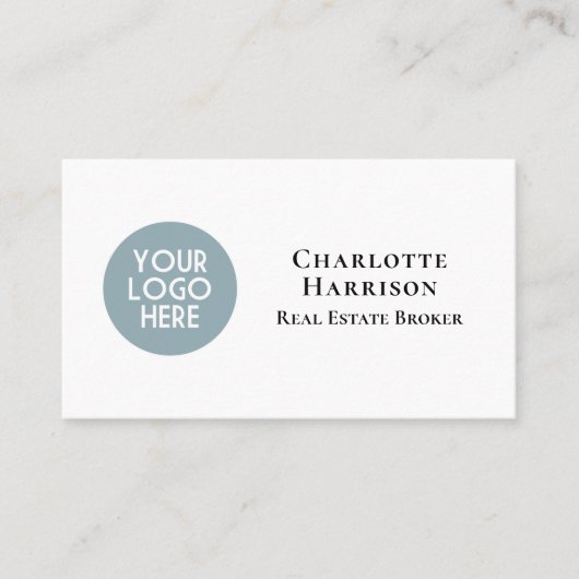 プロフェッショナル会社のロゴ写真シンプルのモダン 名刺 (正面)