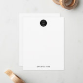 プロフェッショナル会社のロゴ従業員 ノートカード (正面/裏面インサイチュ)