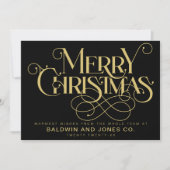 プロフェッショナル会社のロゴ金ゴールドとブラック シーズンカード (正面)