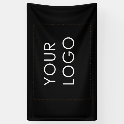 プロフェッショナル会社ビジネスロゴのみブラック 横断幕 (縦)