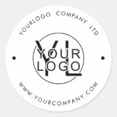 プロフェッショナル会社ブラックロゴ企業の ラウンドシール (正面)