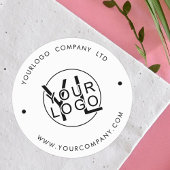 プロフェッショナル会社ブラックロゴ企業の ラウンドシール