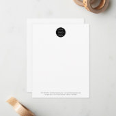 プロフェッショナル会社ロゴのミニマル化 ノートカード (正面/裏面インサイチュ)