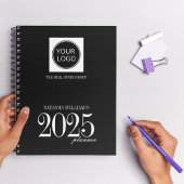プロフェッショナル会社ロゴカスタムブラック2025 プランナー手帳
