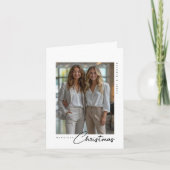 プロフェッショナル会社ロゴクリスマスフォト折り畳み シーズンカード (正面)