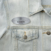 プロフェッショナル会社ロゴシルバー 名札 (インサイチュ)