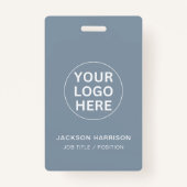 プロフェッショナル会社ロゴダスティブルーIDスタッフ バッジ (正面)