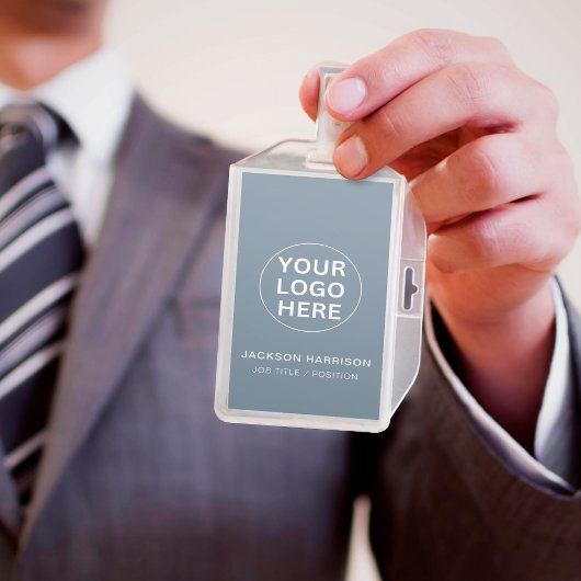 プロフェッショナル会社ロゴダスティブルーIDスタッフ バッジ