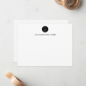 プロフェッショナル会社ロゴブランド ノートカード (正面/裏面インサイチュ)