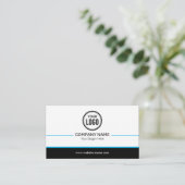 プロフェッショナル会社ロゴ写真ソーシャルメディアの追加 名刺 (スタンド正面)