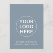 プロフェッショナル会社ロゴ&文字ダスティブルー ポストカード (正面)