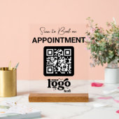 プロフェッショナル会社ロゴQRコードビジネスモダン アクリルサイン (ウェディング)