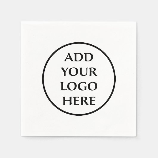 プロフェッショナル会社企業のロゴはこちら スタンダードカクテルナプキン (正面)