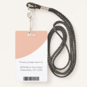 プロフェッショナル会社企業のロゴ写真IDピンク バッジ (裏面ランヤード)