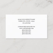 プロフェッショナル会社員カスタムのフォトブラック 名刺 (裏面)