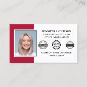 プロフェッショナル会社員カスタムの写真赤 名刺 (正面)