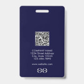 プロフェッショナル会社従業員QRコードバッジ バッジ (裏面)